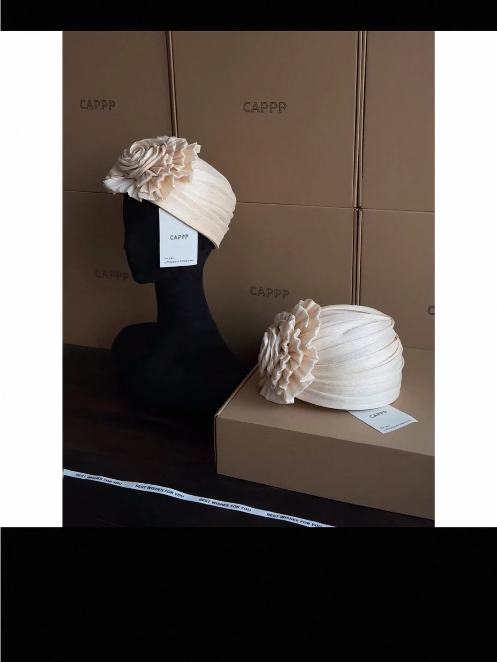 Silk linen handmade 3D retro hat